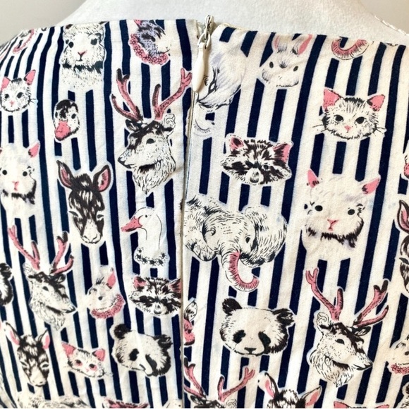 SM wardrobe Animal heads Print Sleeveless Dress m ModCloth twee - Picture 5 of 10